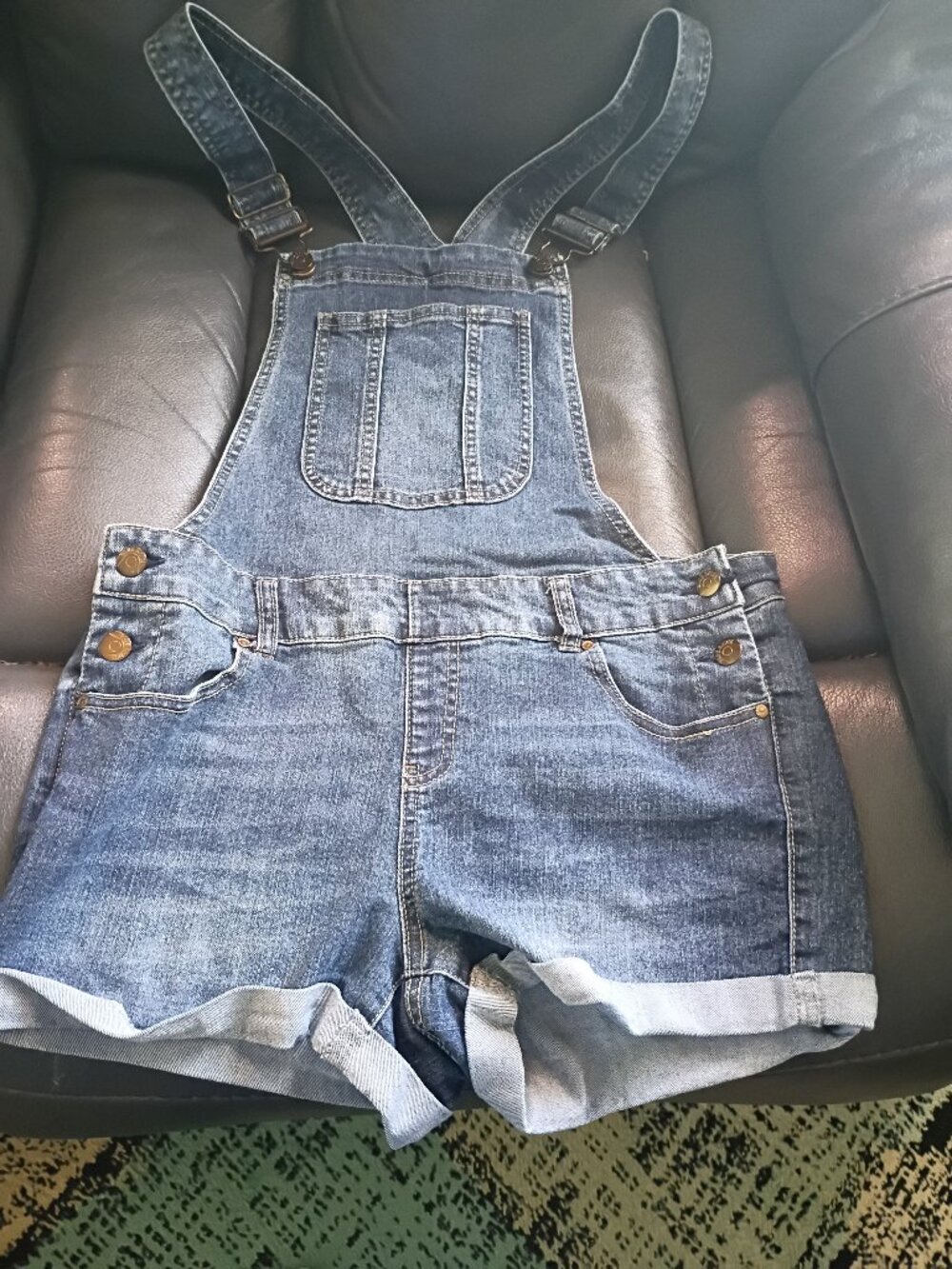 Jean short overalls